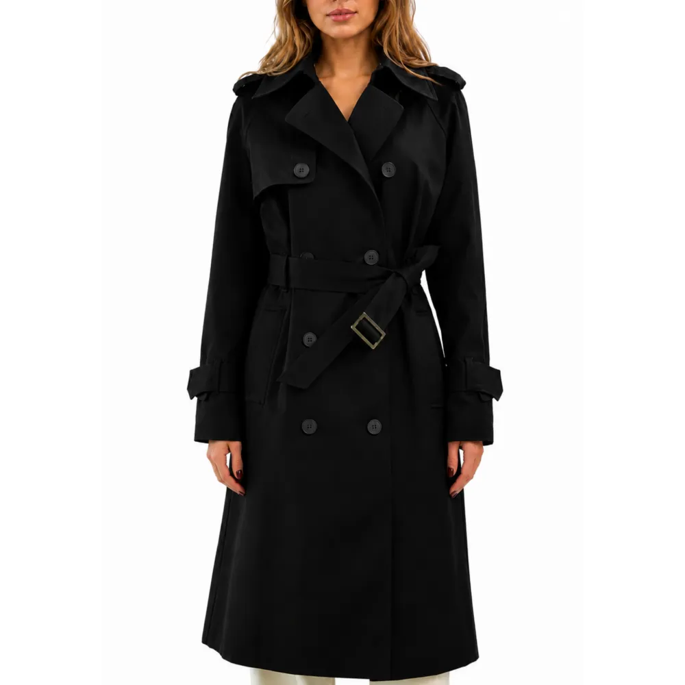 Double Breasted Cotton Overcoat