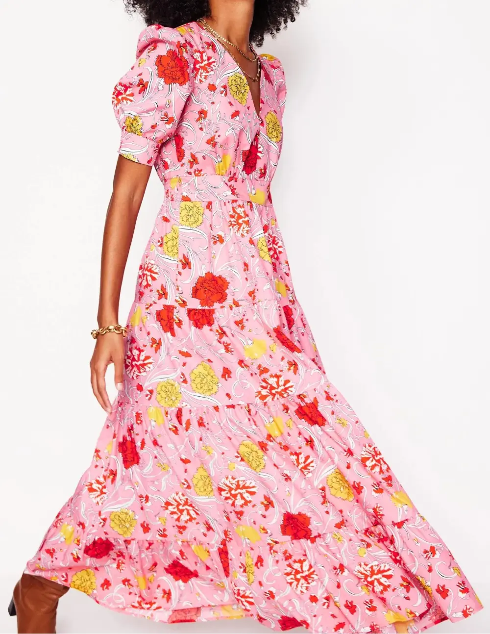 Puff Sleeve Maxi Dress