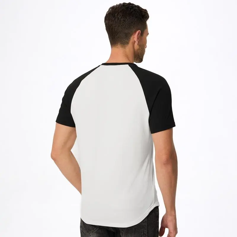 Mens Muscle Slim T Shirt V-Neck Henley