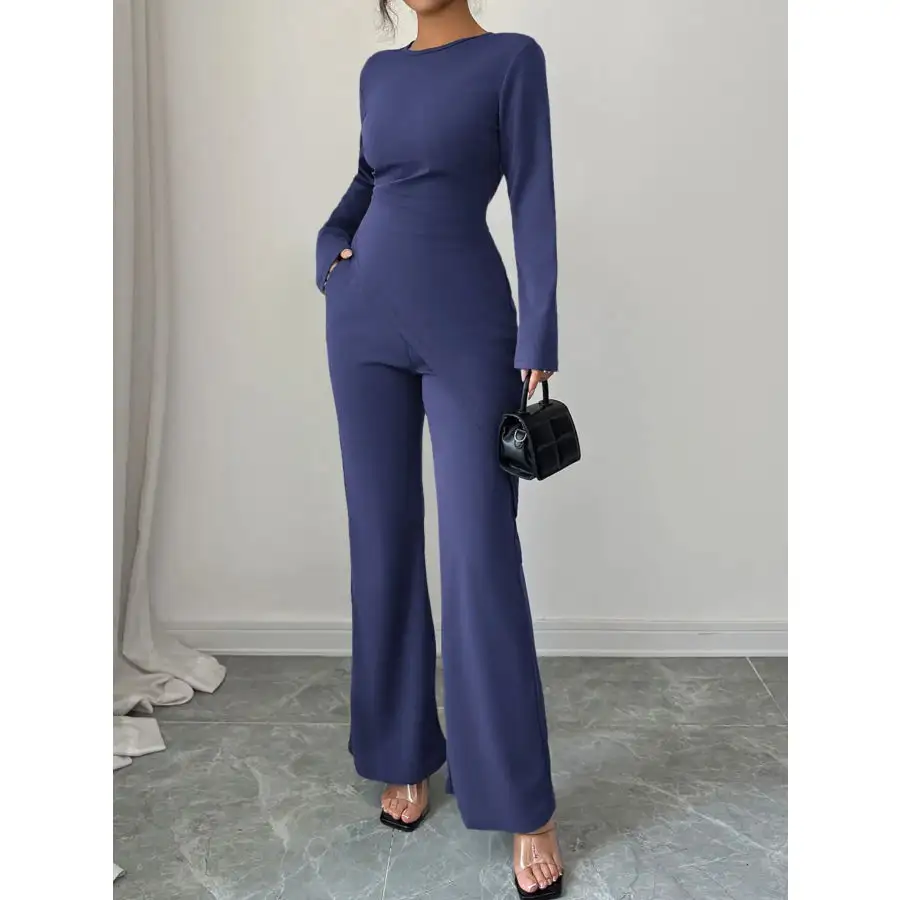 Asymmetric Long Sleeve Top and Pants Set