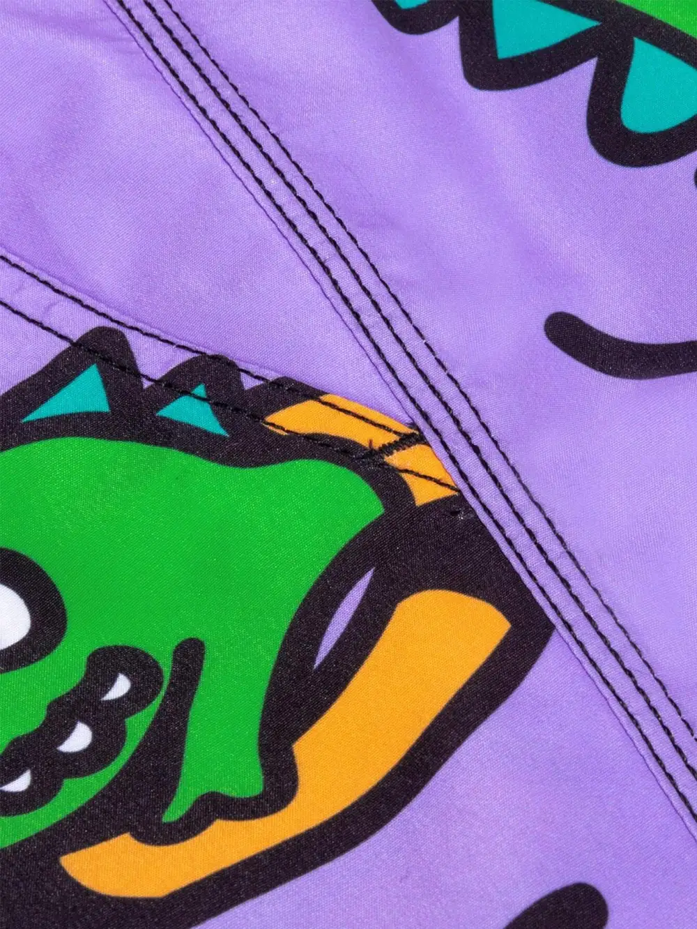 Men's Cartoon Graphic Drawstring Swim Trunks