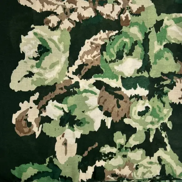 Pixel Floral Tasseled Scarf