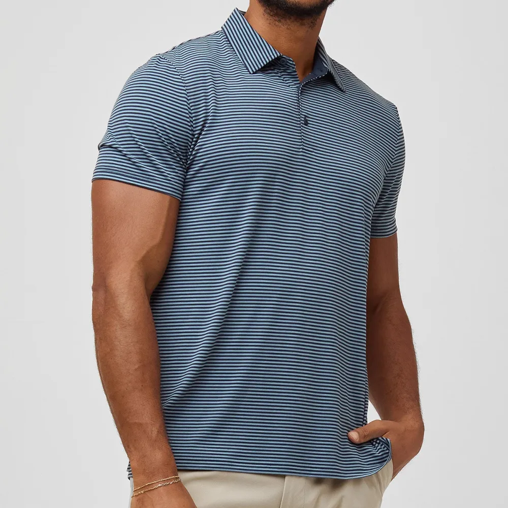 Striped Performance Polo Shirt