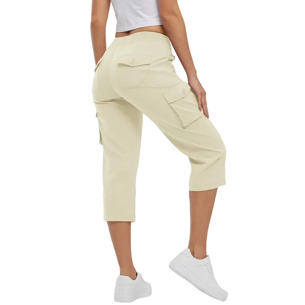 Women's Cargo Pants Plus Size Outdoor Lightweight Capris Casual Trip Loose Shorts