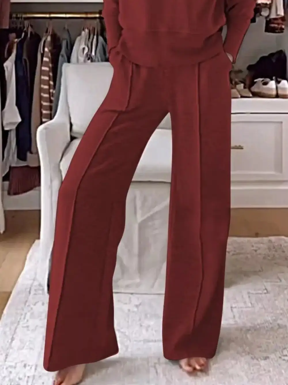 Cozy V Neck Top and Pants Set