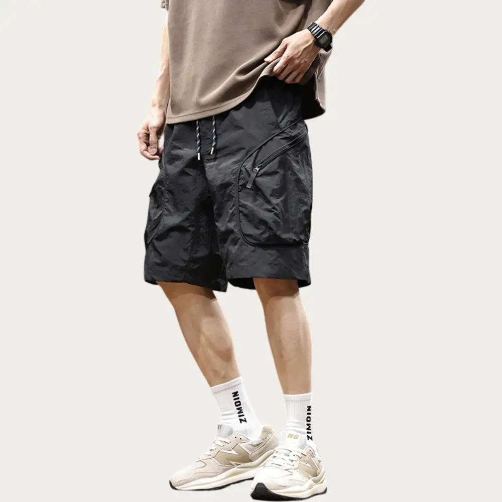 Drawstring Pocketed Lightweight Men's Cargo Shorts