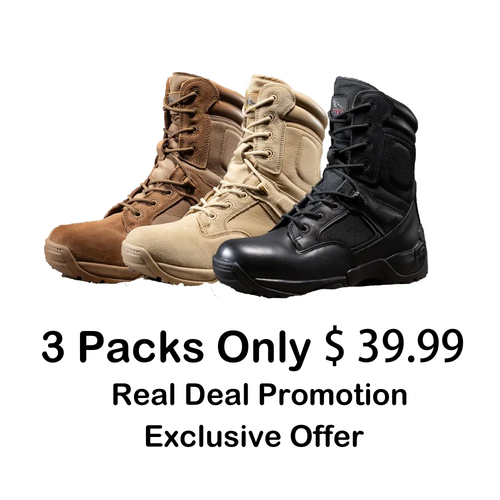 Men’s Tactical Research Leather Boots – Breathable, Durable & Non-Slip Work Footwear