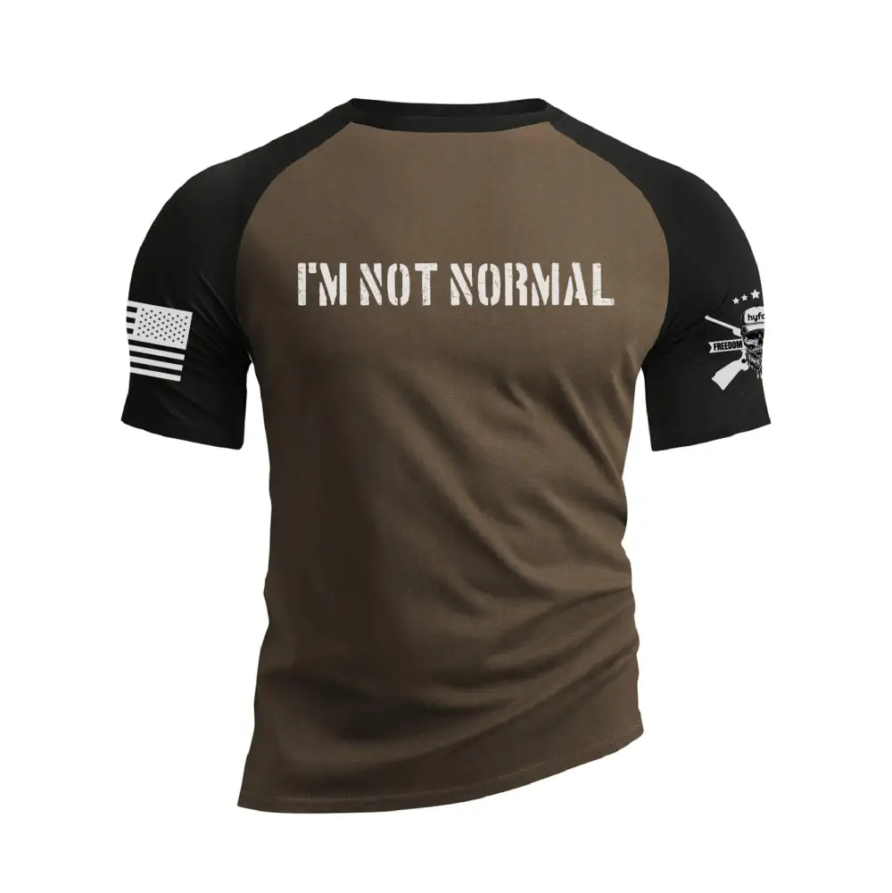 I'M NOT NORMAL RAGLAN GRAPHIC TEE