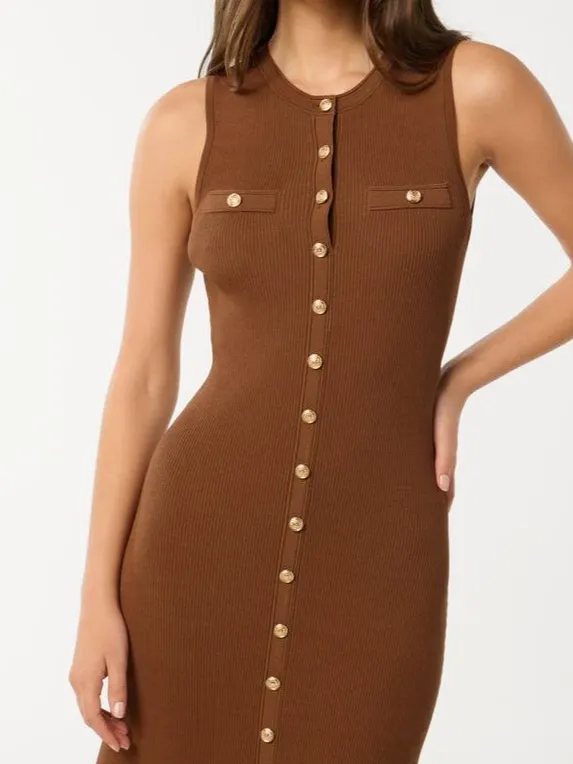 Button Front Knit Dress