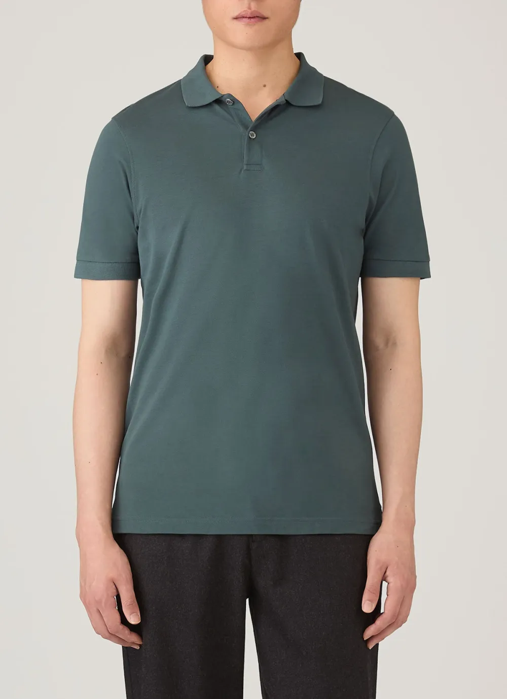 Versatile Everyday Slim Fit Cotton Pique Short Sleeve Polo Shirt