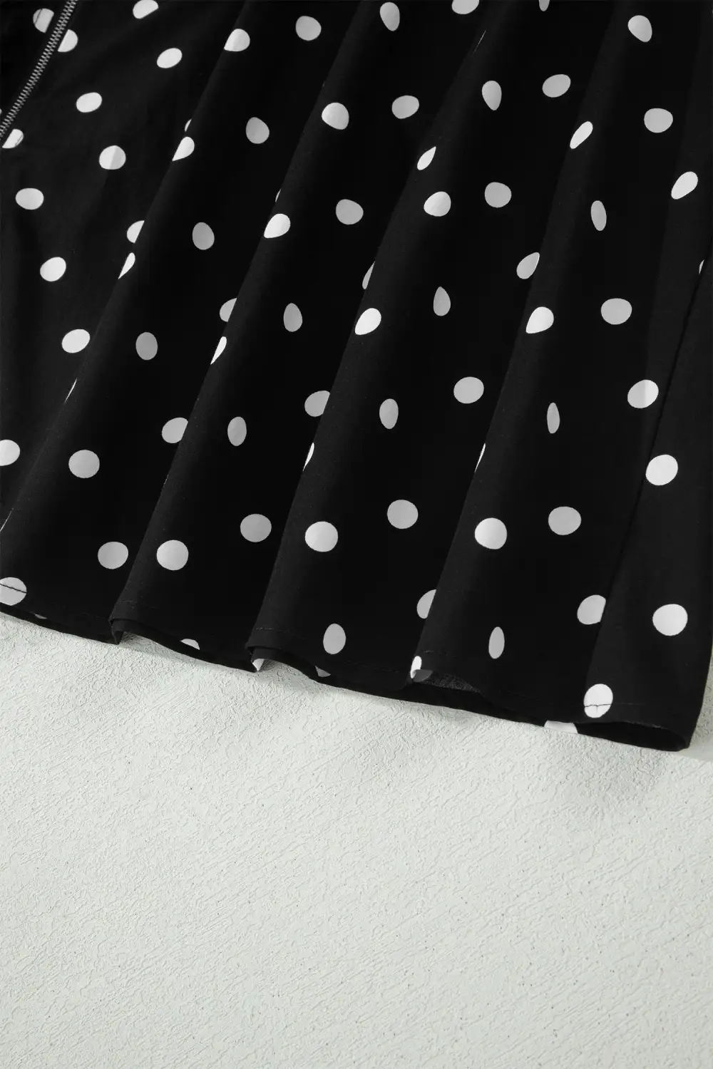 Polka Dot Printed V Neck Dress Casual