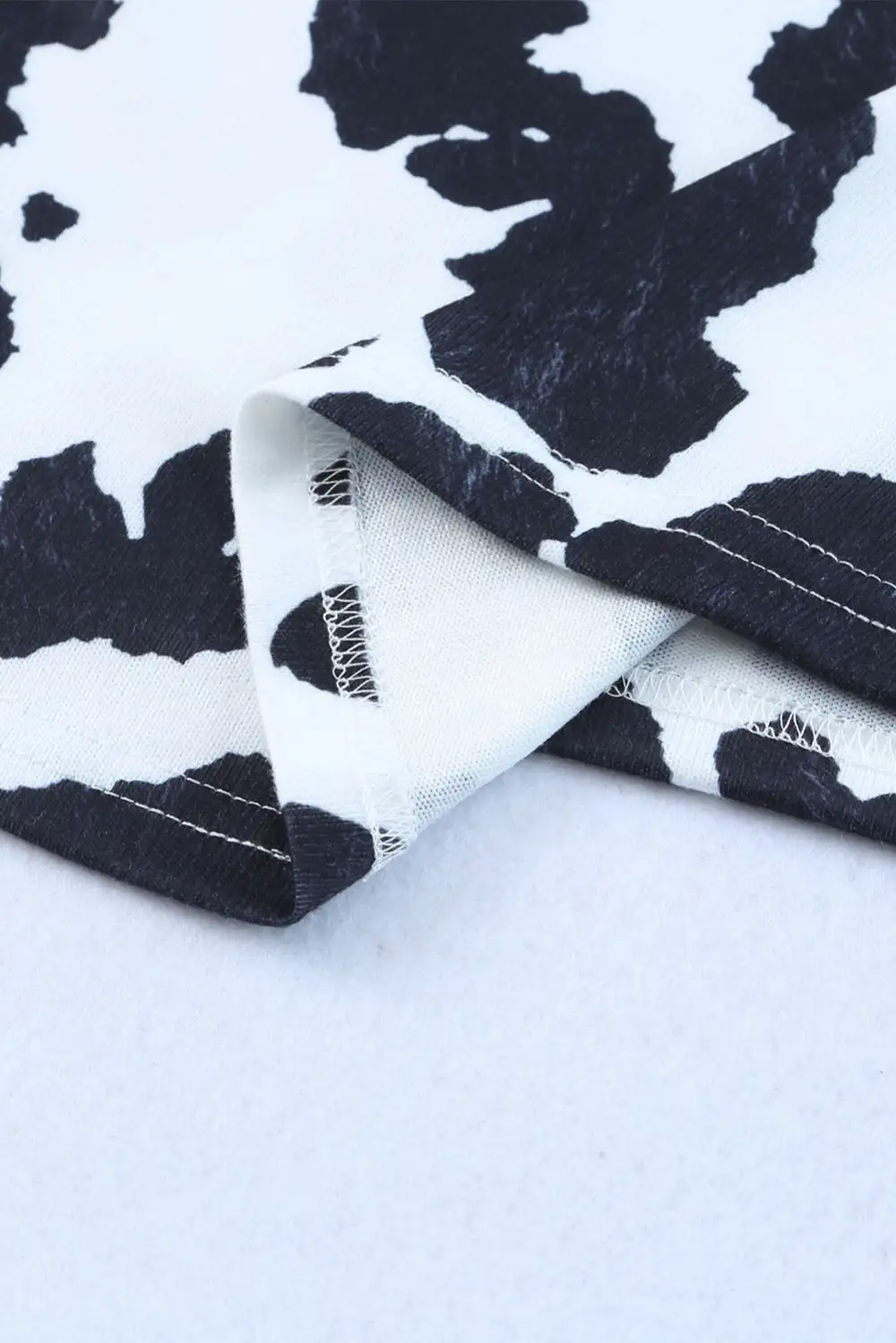 One Shoulder Cow Print Cut