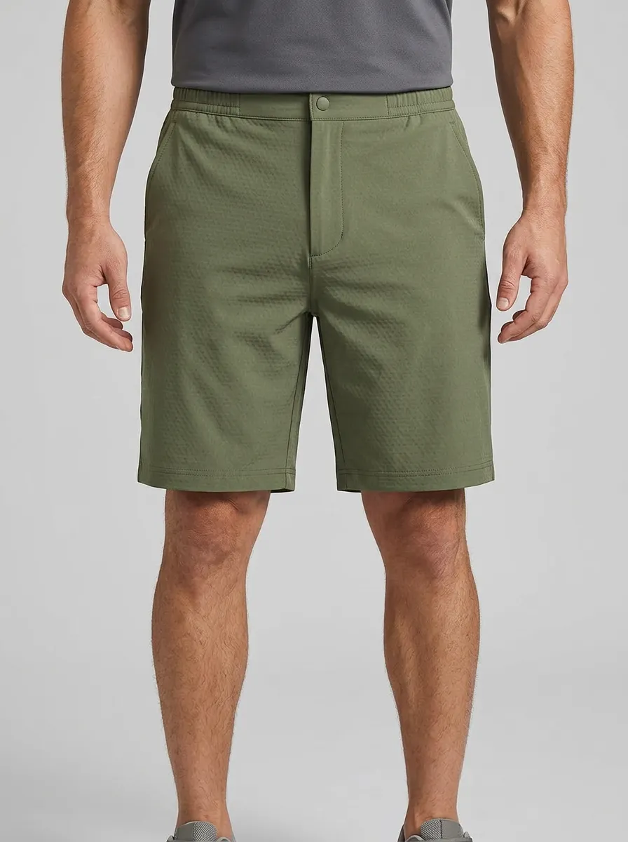 Classic Textured Golf Athletic Shorts