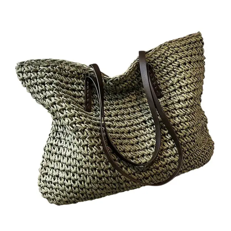 Woven Snap Front Tote Bag