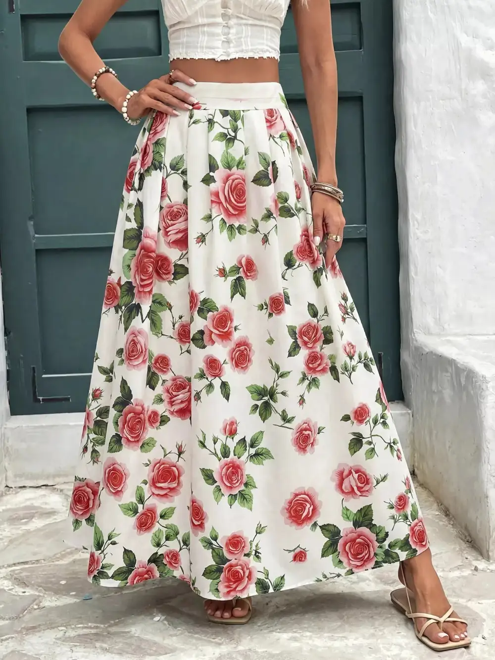 Graceful Printed Print Skirt