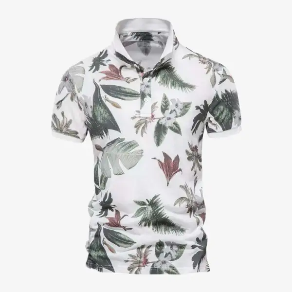 Refined Polo Collar Short Sleeve Polo Shirt