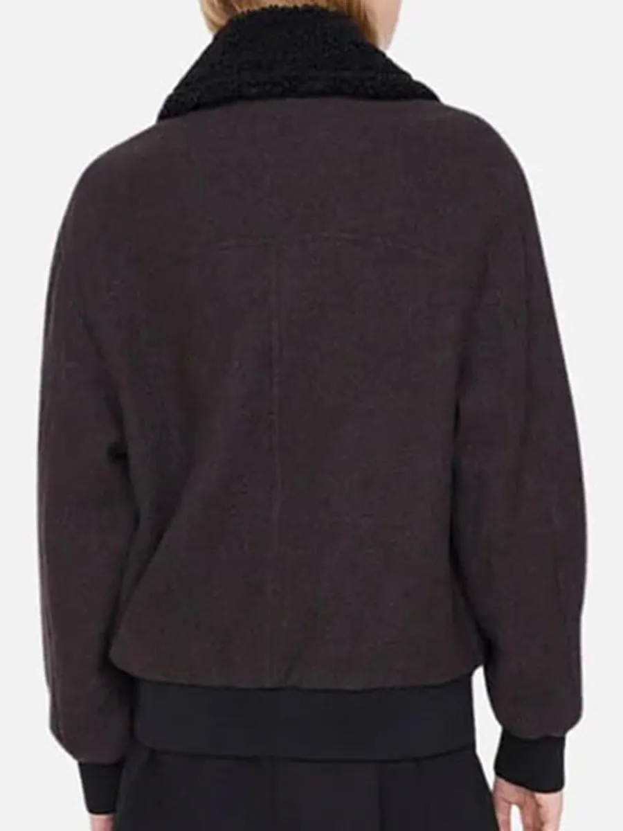 FUZZY COLLAR CASUAL JACKET
