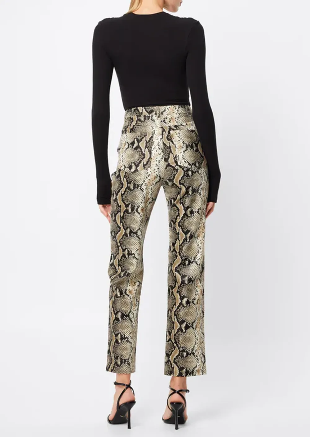 SNAKESKIN PRINTED PANTS