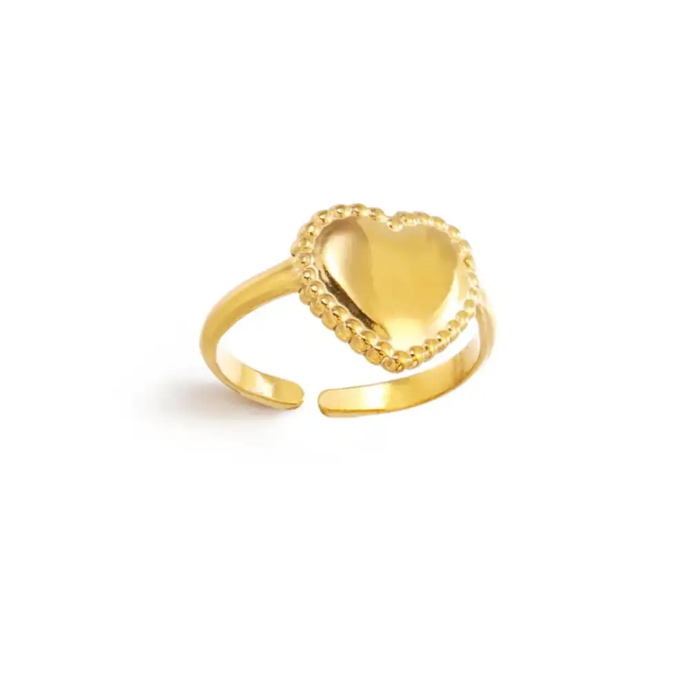 Heart Motif Accent Ring