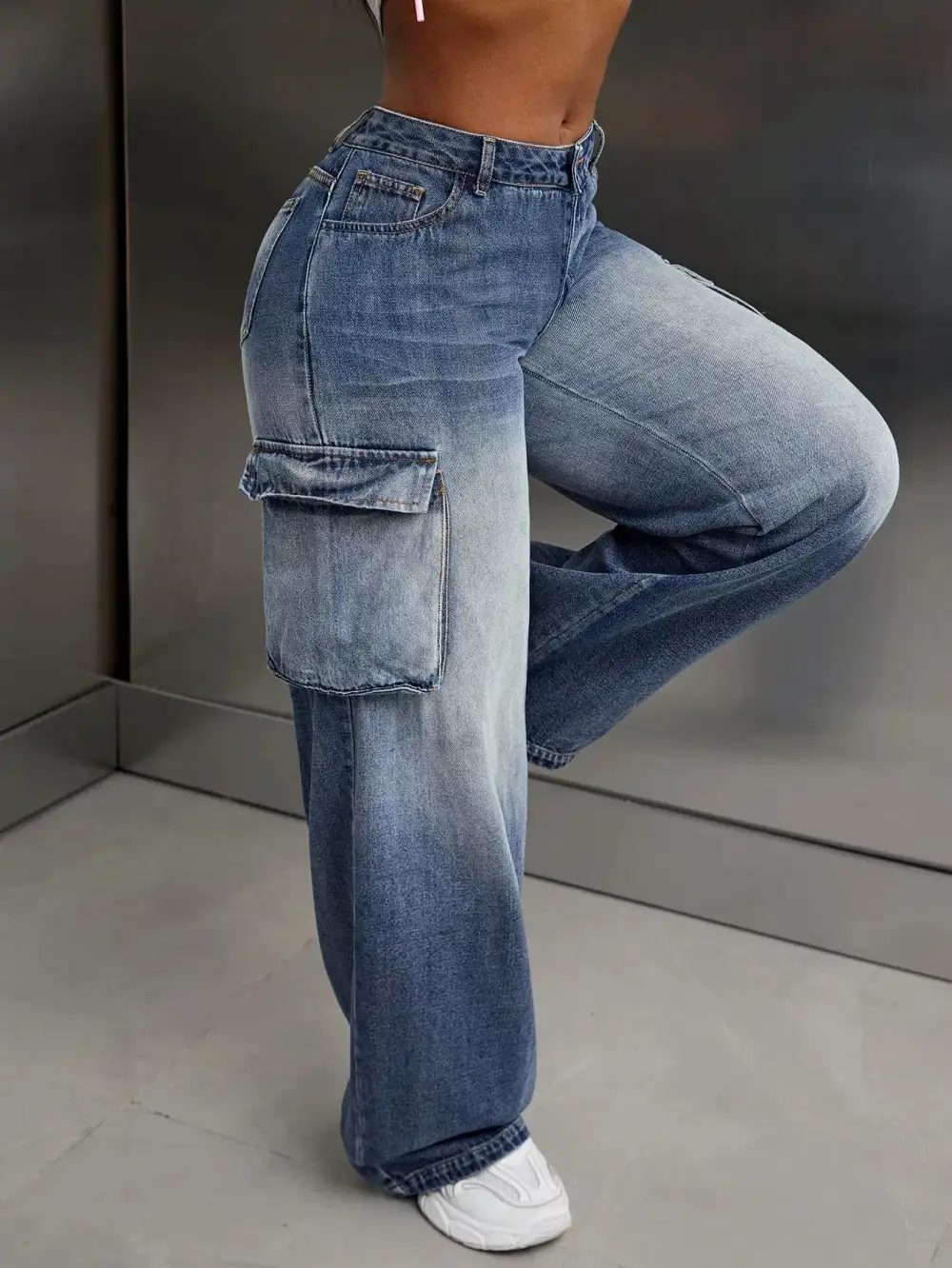 Loose Fit Simple Denim Jeans