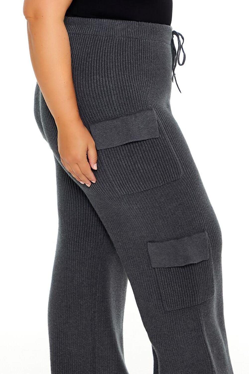 Plus Size Sweater-Knit Cargo Pants