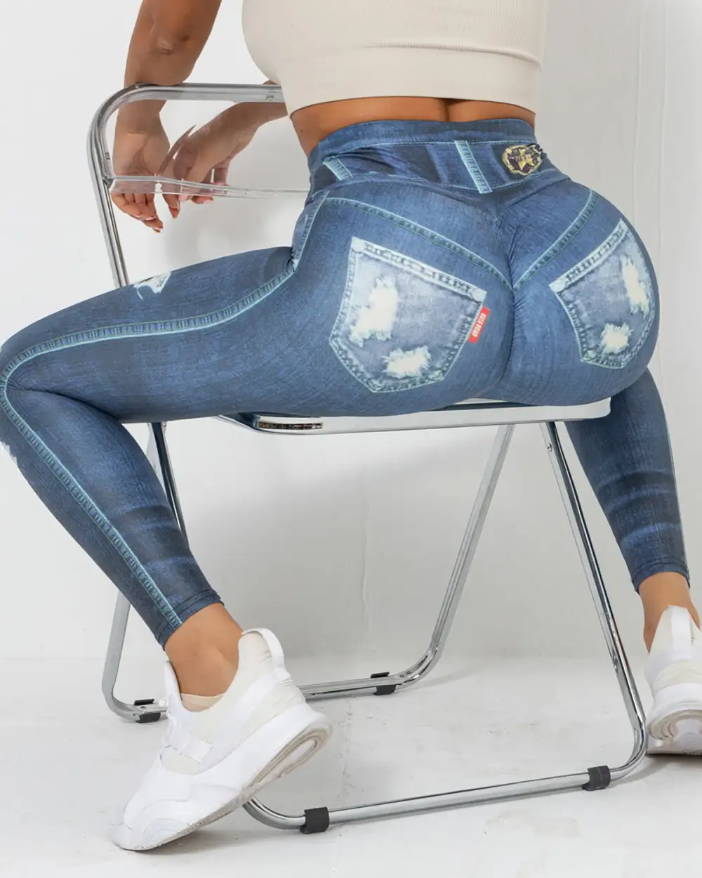 Active Scrunch Denim Yoga Pants