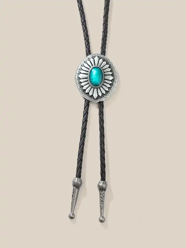 Vintage Bolo Tie Leather Necklace
