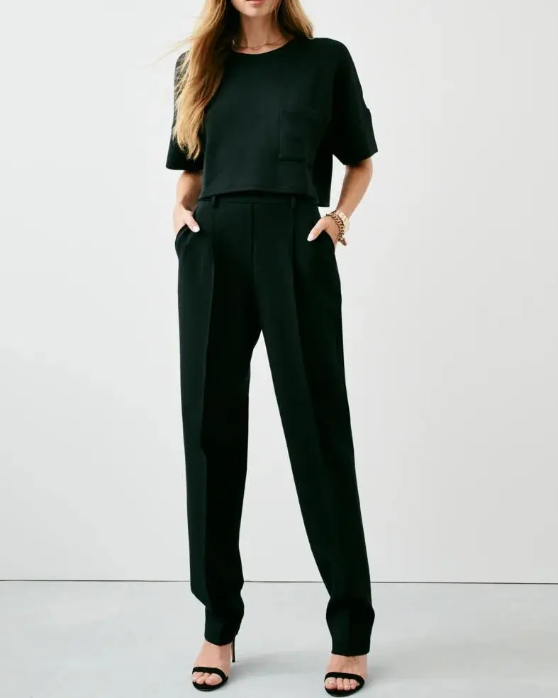 Ponte Barrel Leg Pant