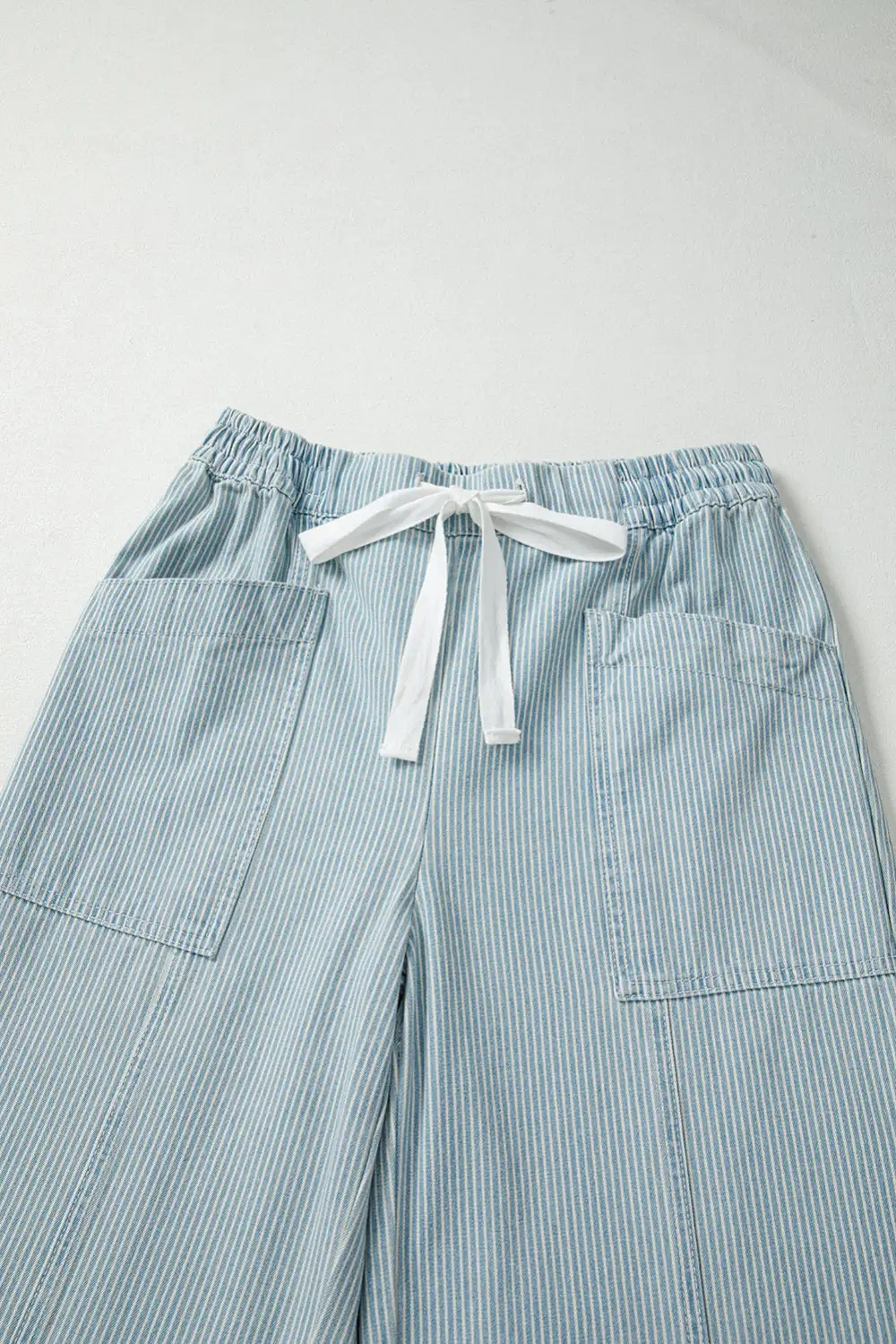 Mid Rise Drawstring Denim Jeans