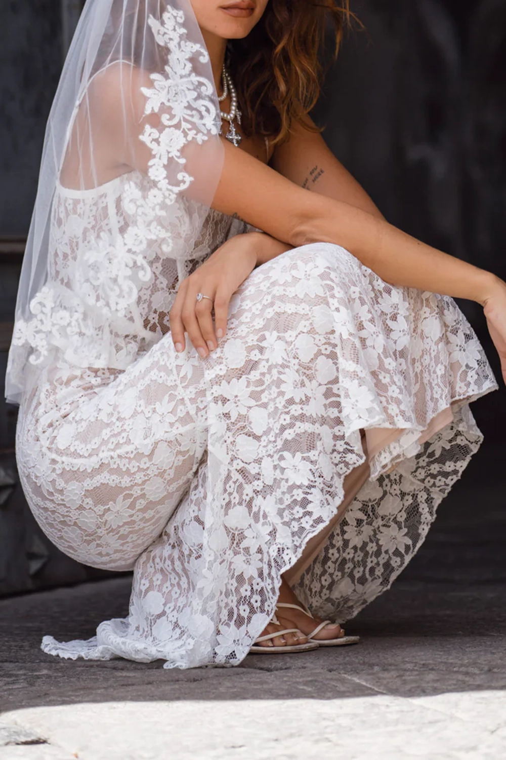 Rosemary White Lace Bustier Top