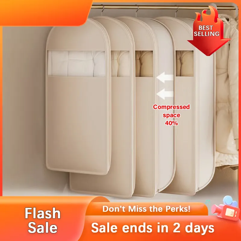 🏆Flash Sale⚡ 50K+ SOLD! Almost Gone-💥🔥2025 Space Saving Hanging Garment Bag with Self Compression Zipper,Best gifts