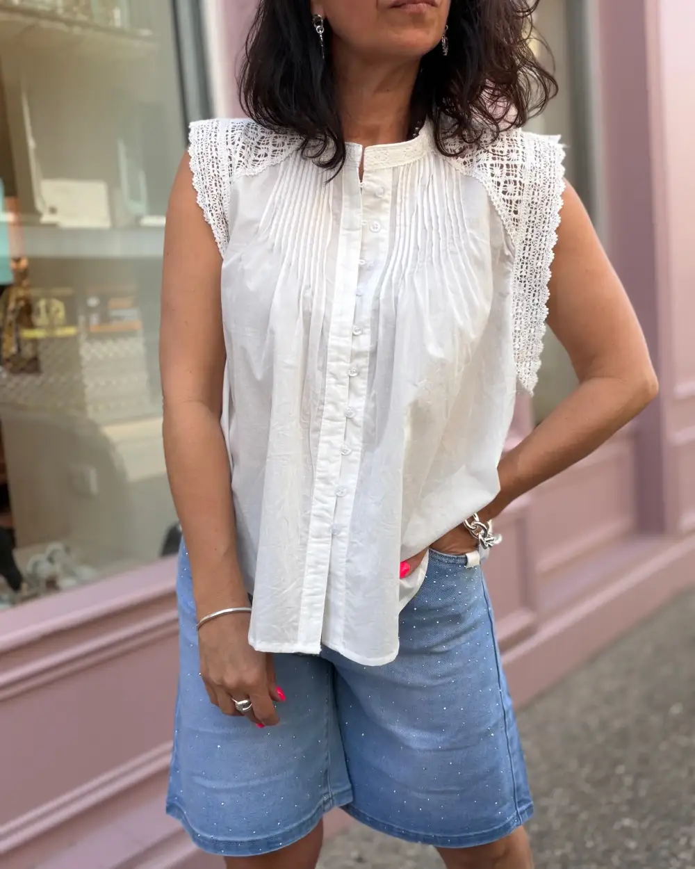 Classic Cotton Embroidered Blouse