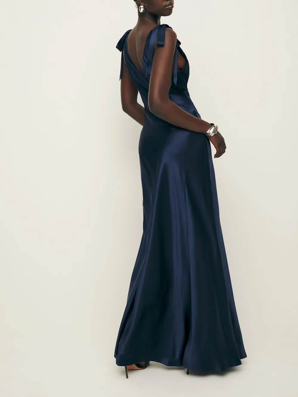 Elegant Style Satin Maxi Dress