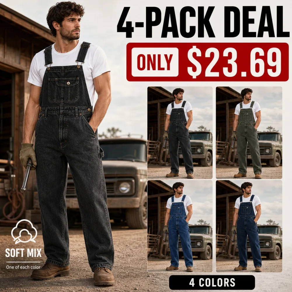 Men's Denim Bib Overalls Regular Fit Workwear