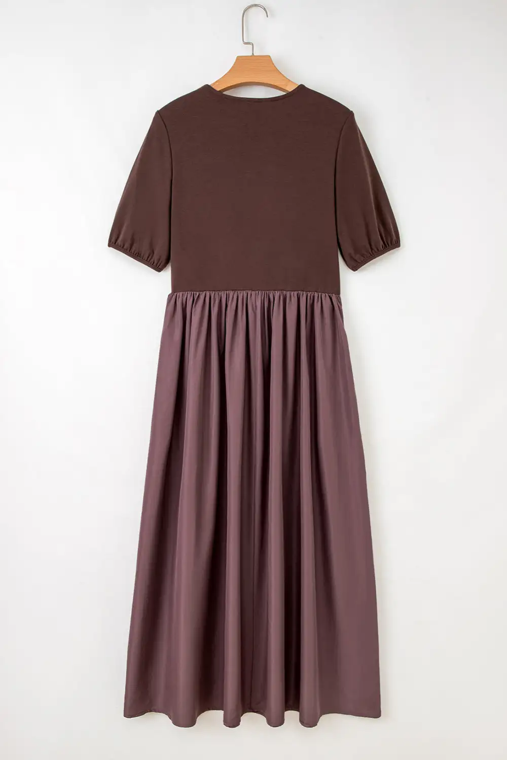 Patchwork Knit Pleated Sweater Dress