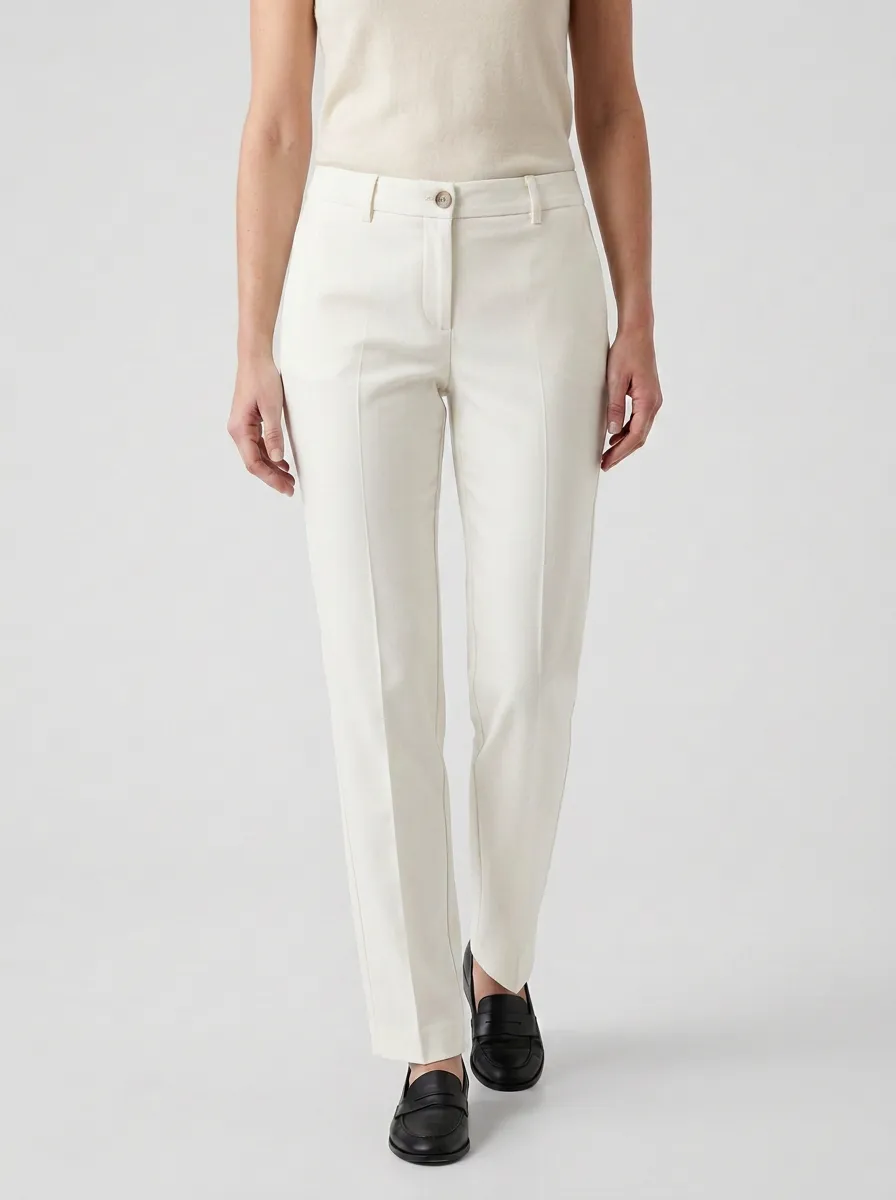 Casual-Ready Straight-Leg Casual Mid-Rise Straight Leg Trousers