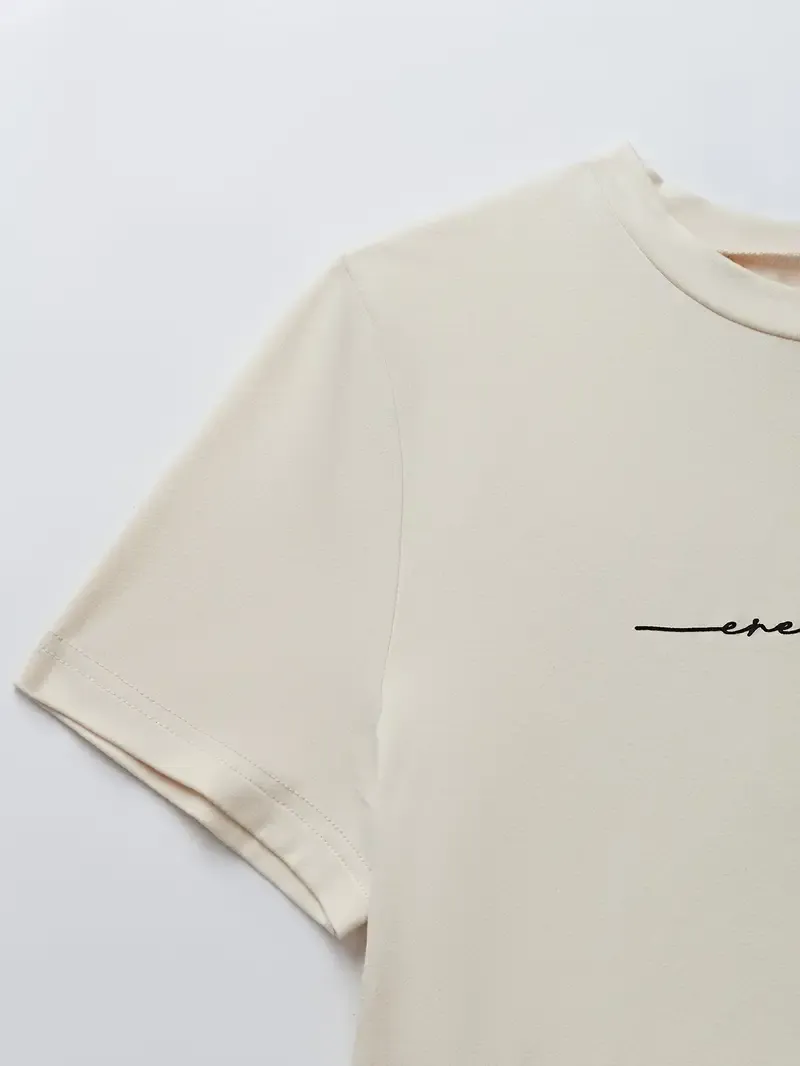 (3-SETS)Women'S Casual  Print Short Sleeve Round Neck TightJumpsuit And Waist Tie Wide Leg Pants With Pockets Set