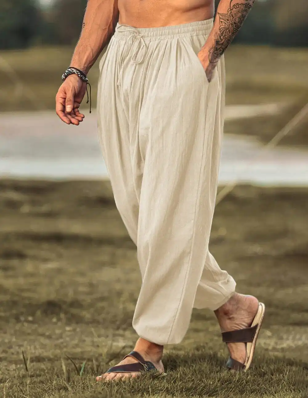 Loose Fit Linen Pants