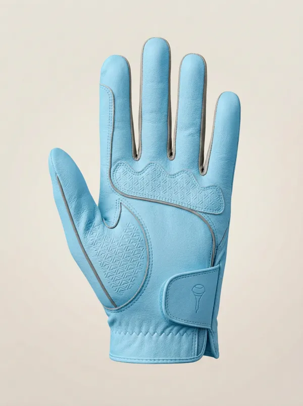 Embossed Geometric Leather Golf Glove
