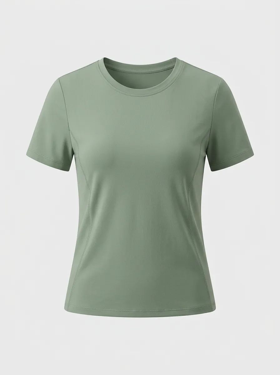 Women's Structured Side-Panel Crewneck T-Shirt