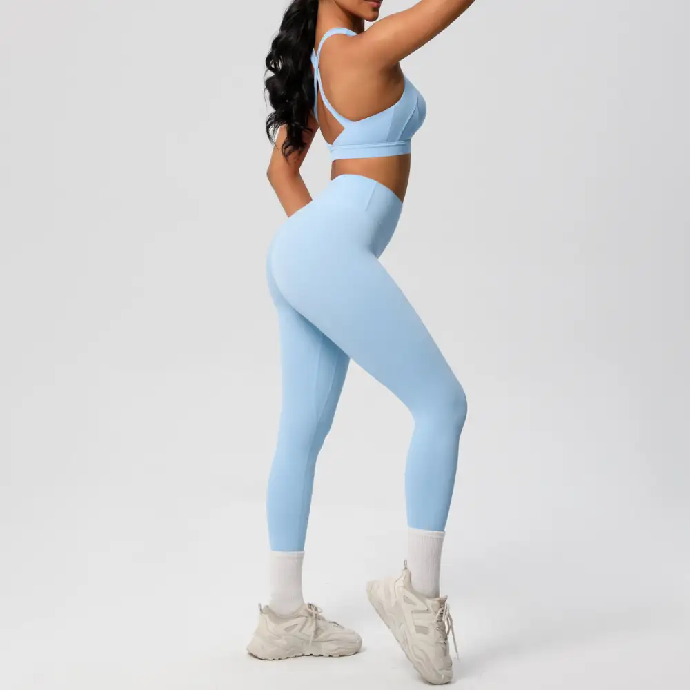 Backless High-Waist Two-Piece Activewear Active Set