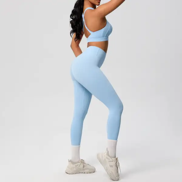Backless High-Waist Two-Piece Activewear Active Set