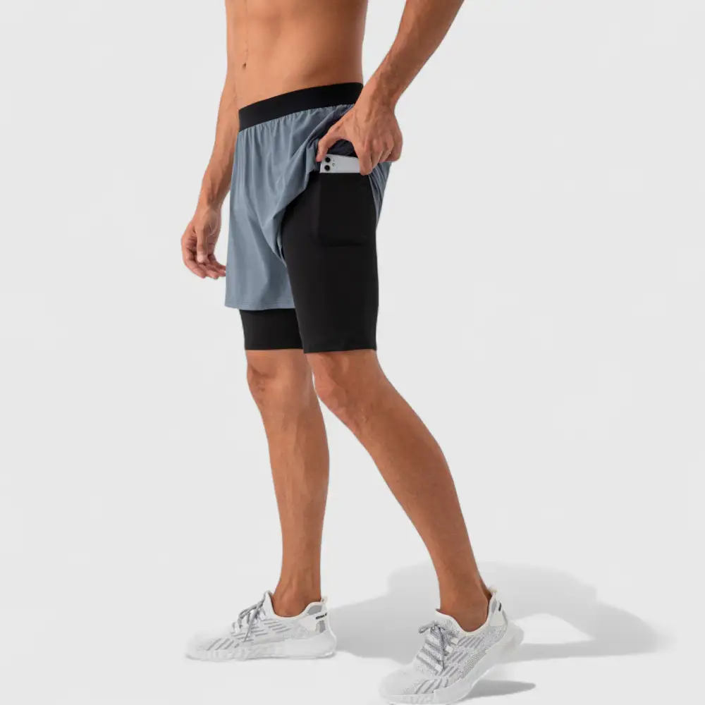 Elastic-Waist Compression Men's Athletic Shorts
