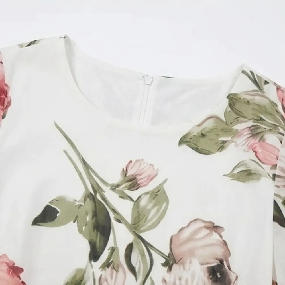 Floral Chiffon Midi Dress