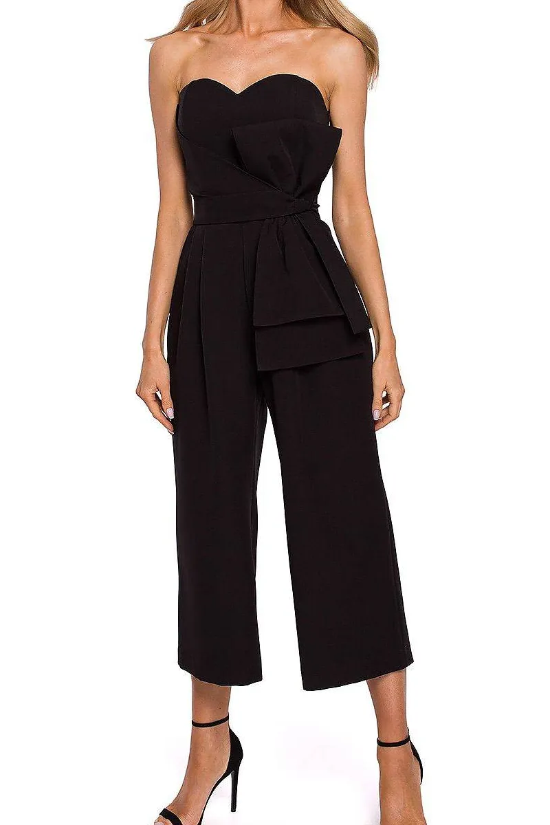 Corset Bow Wide Leg Jumpsuit