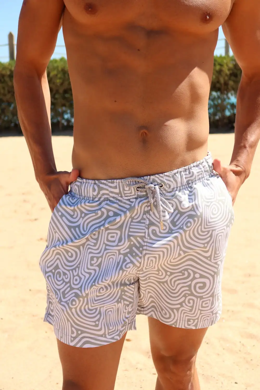 Pistachio Swirls Swim Shorts