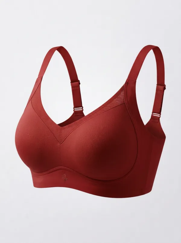 Women's Contour-Cup Wide-Strap Adjustable-Strap Mesh-Panel Bra