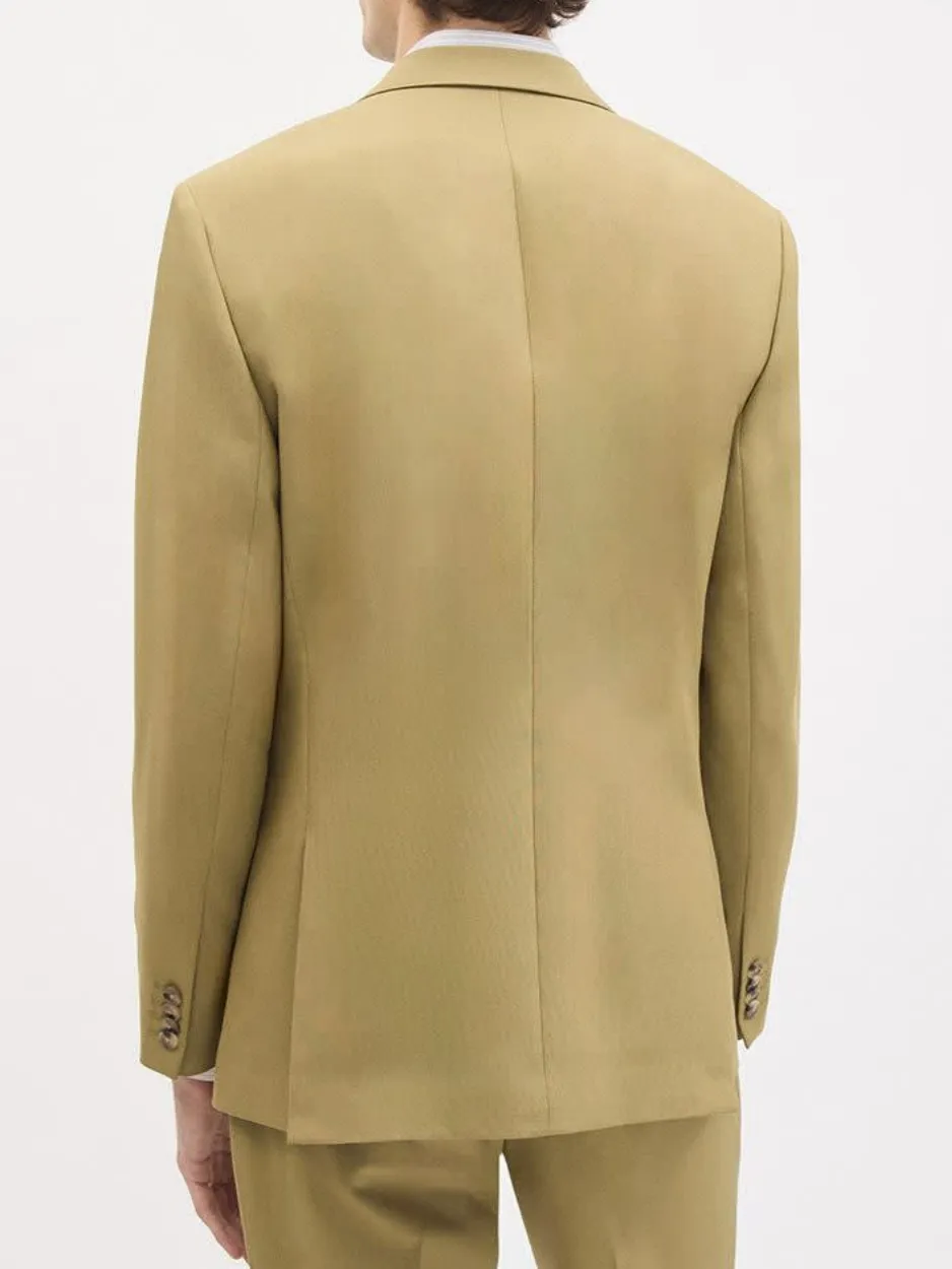Camel Single Breasted Suit Blazer