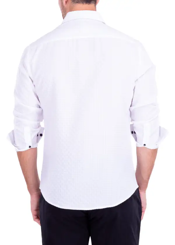 Woven Long Sleeve Button Shirt