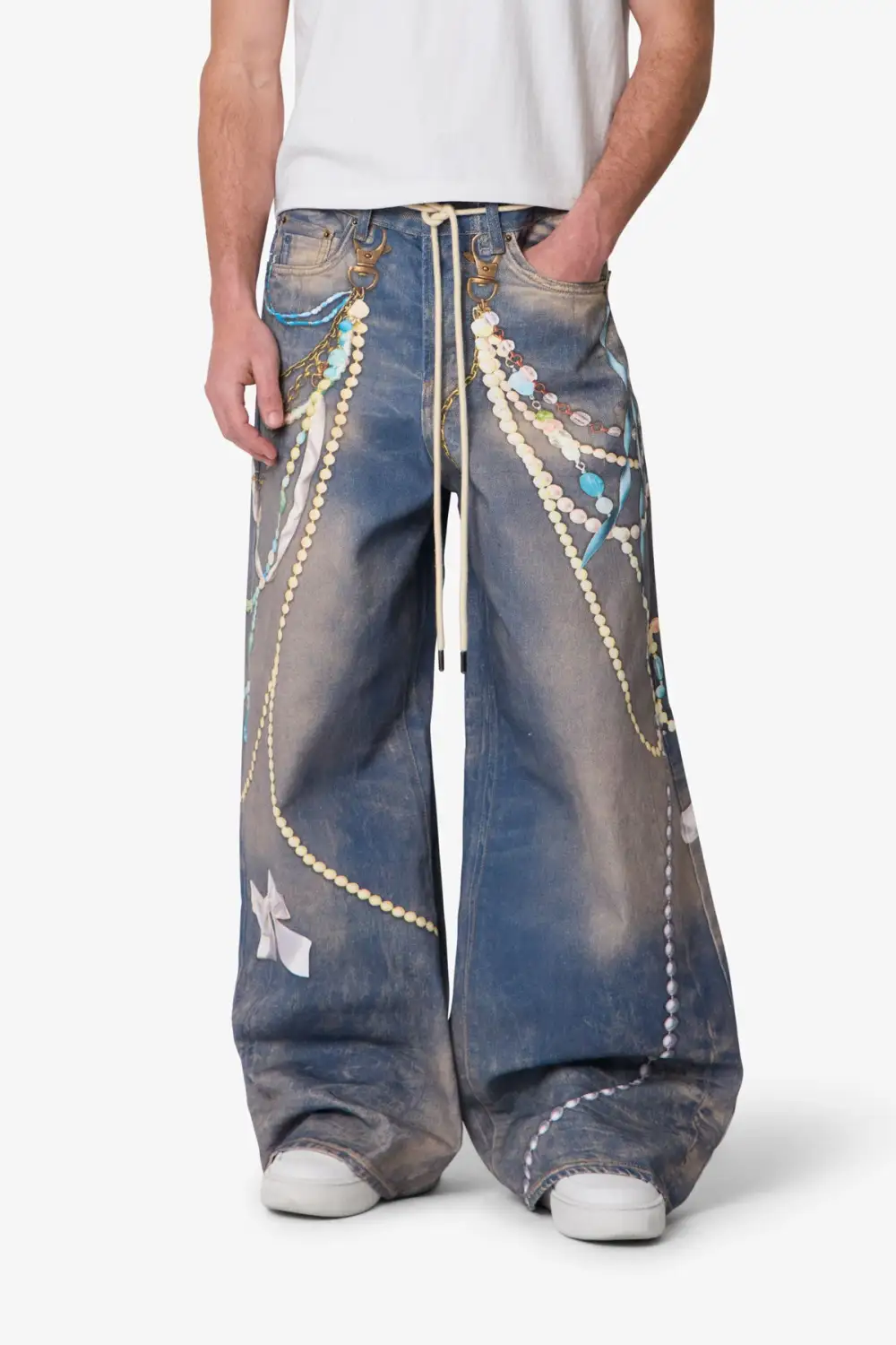 Chain Printed Jeans